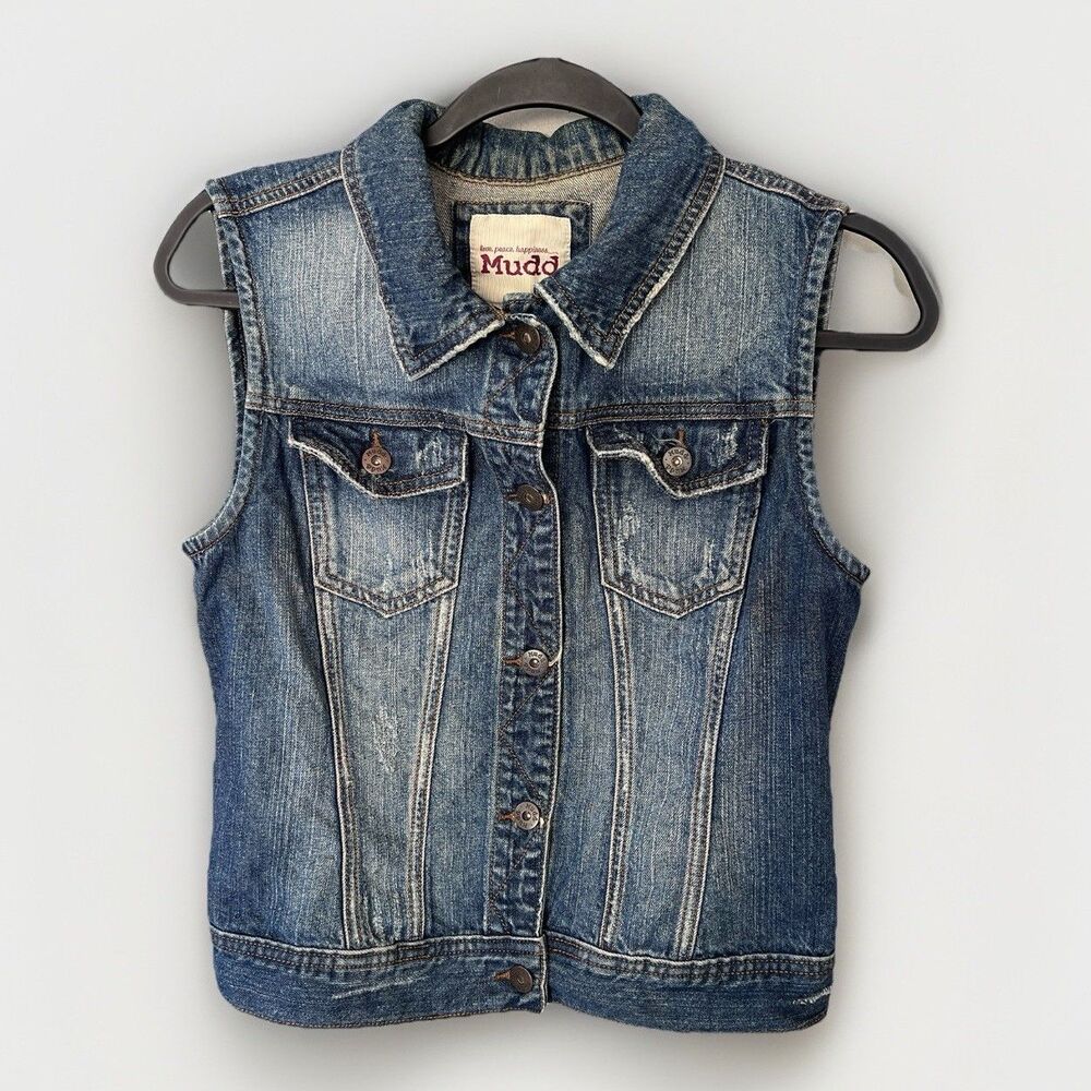 Y2K Mudd Women’s Size M -Denim Jean Vest Western